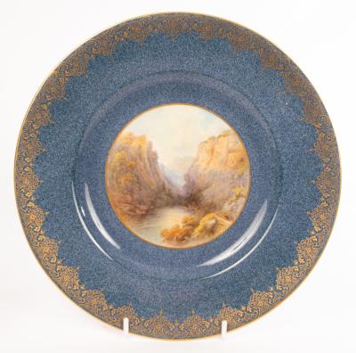 A Royal Worcester plate, by John Stinton