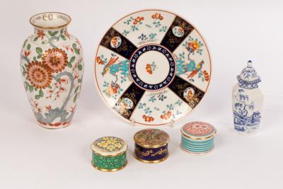 A selection of hand-painted Worcester