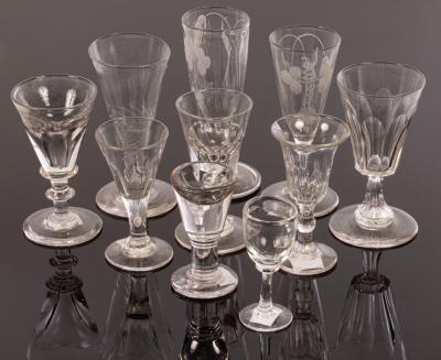 Ten drinking glasses to include