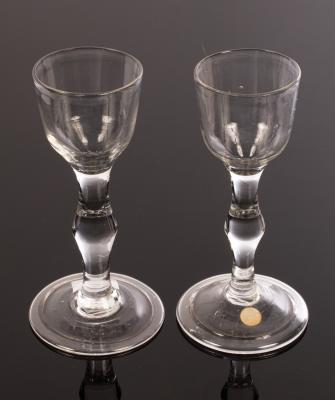 Two 18th Century wine glasses, with