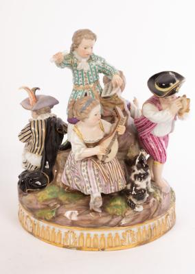 A 19th Century Meissen group of five