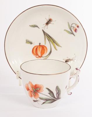 A Meissen coffee cup and saucer, circa