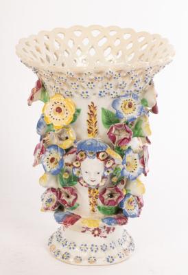 A Bow frill vase, circa 1760, of