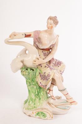 A Derby figure of Leda and the swan,