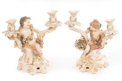 A pair of Chelsea gold anchor figural