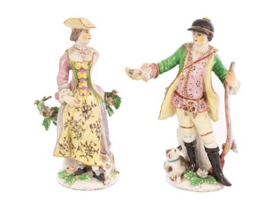 A pair of Bow figures of sportsman and
