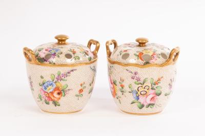 A pair of Spode oviform two-handled