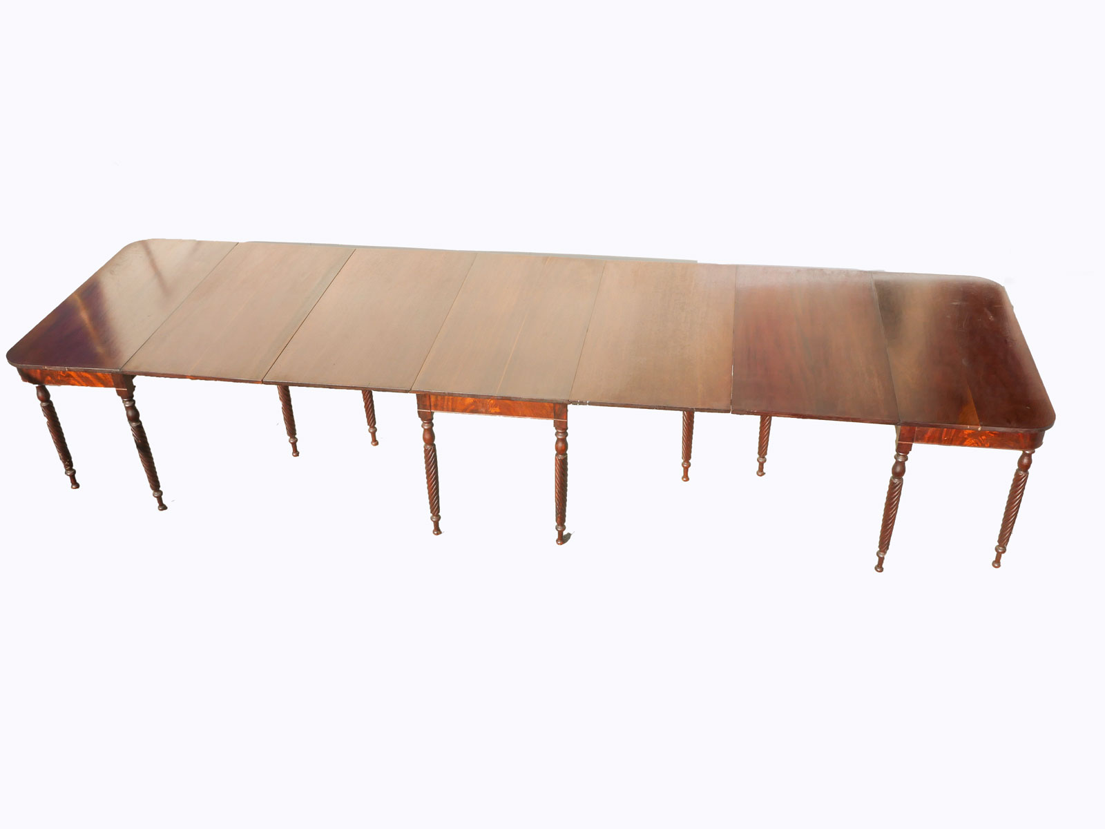 3 PART ''D-END'' DINING ROOM TABLE: