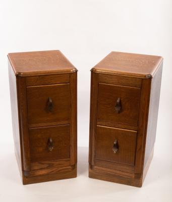 A pair of 20th Century bedside tables