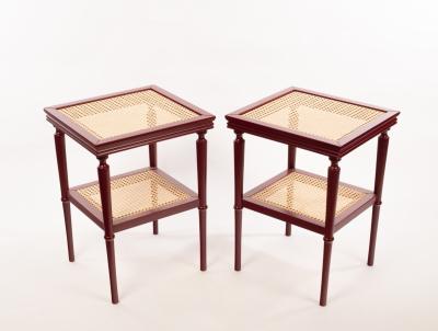 Ceraudo, a pair of lacquer bedside