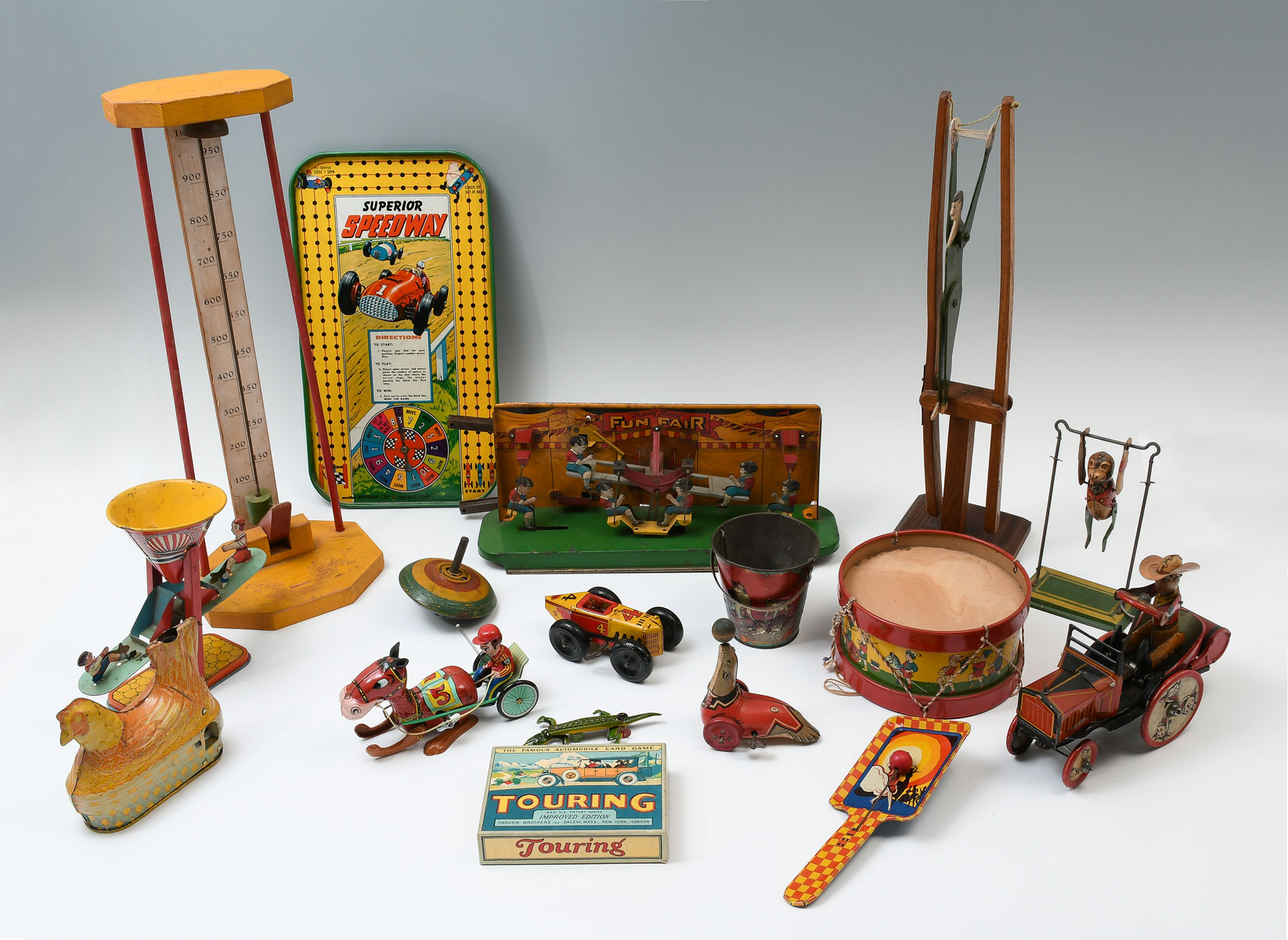 17 PC ANTIQUE TOY COLLECTION  36becf