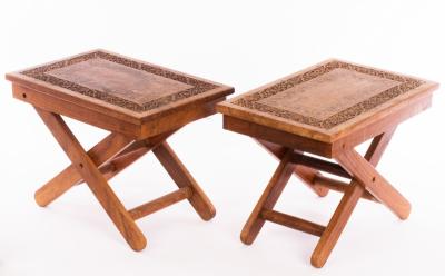 A pair of 20th Century Indian hardwood