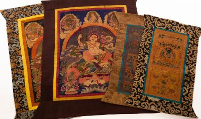 Four Tibetan Buddhisam Tangka  36bf21