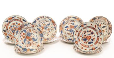 Twelve Chinese Imari dishes, Qing