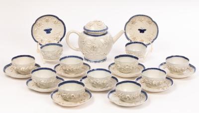 A Chinese export white and underglaze