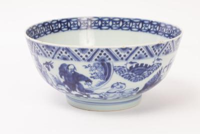 A rare blue and white bowl Qing 36bf4d