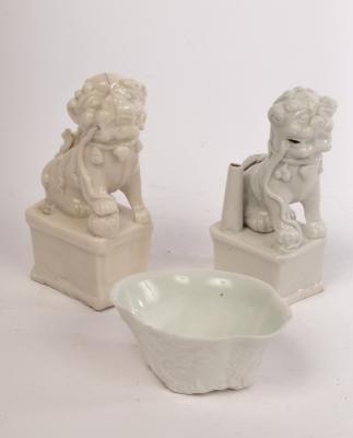 A near pair of Foo dogs 19th/20th
