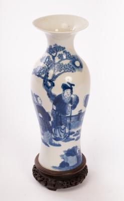 A Chinese blue and white baluster