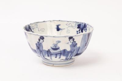 A Chinese blue and white porcelain bowl,