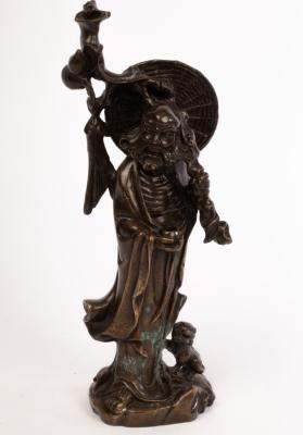 A Chinese bronze statue, 19/20th Century,