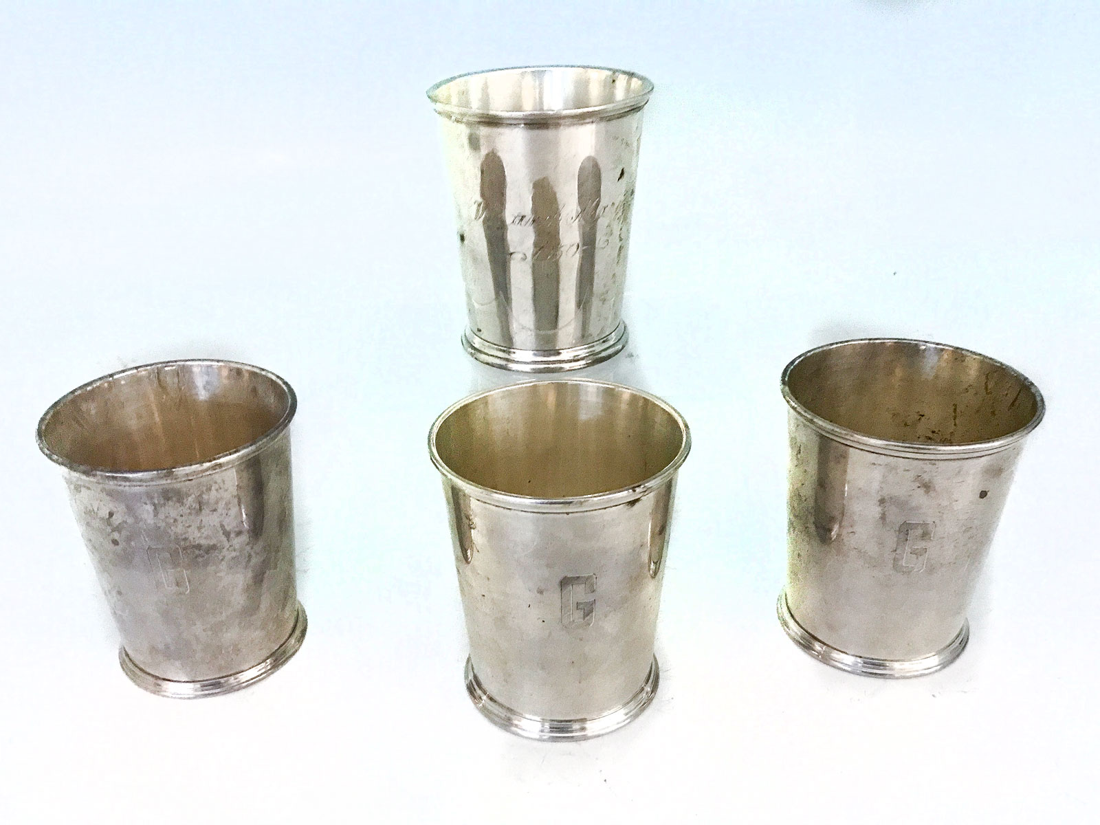 4 PC. STERLING S. KIRK & SON CUPS: Approx.