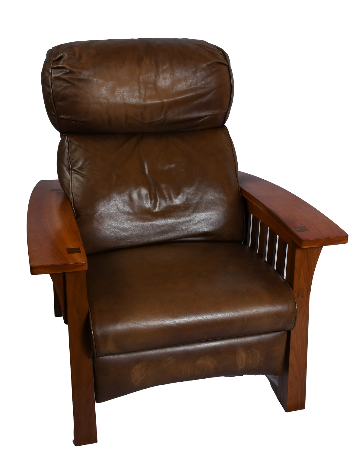 STICKLEY ARTS & CRAFTS STYLE BOW ARMCHAIR: