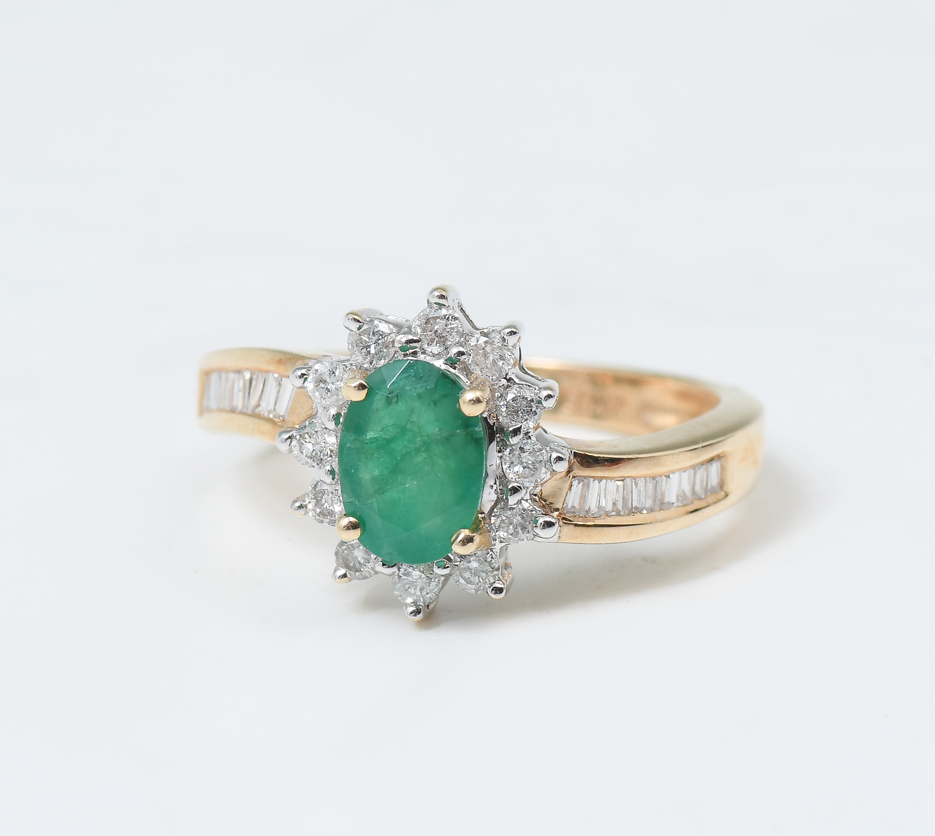 14K EMERALD DIAMOND RING 14K 36c047