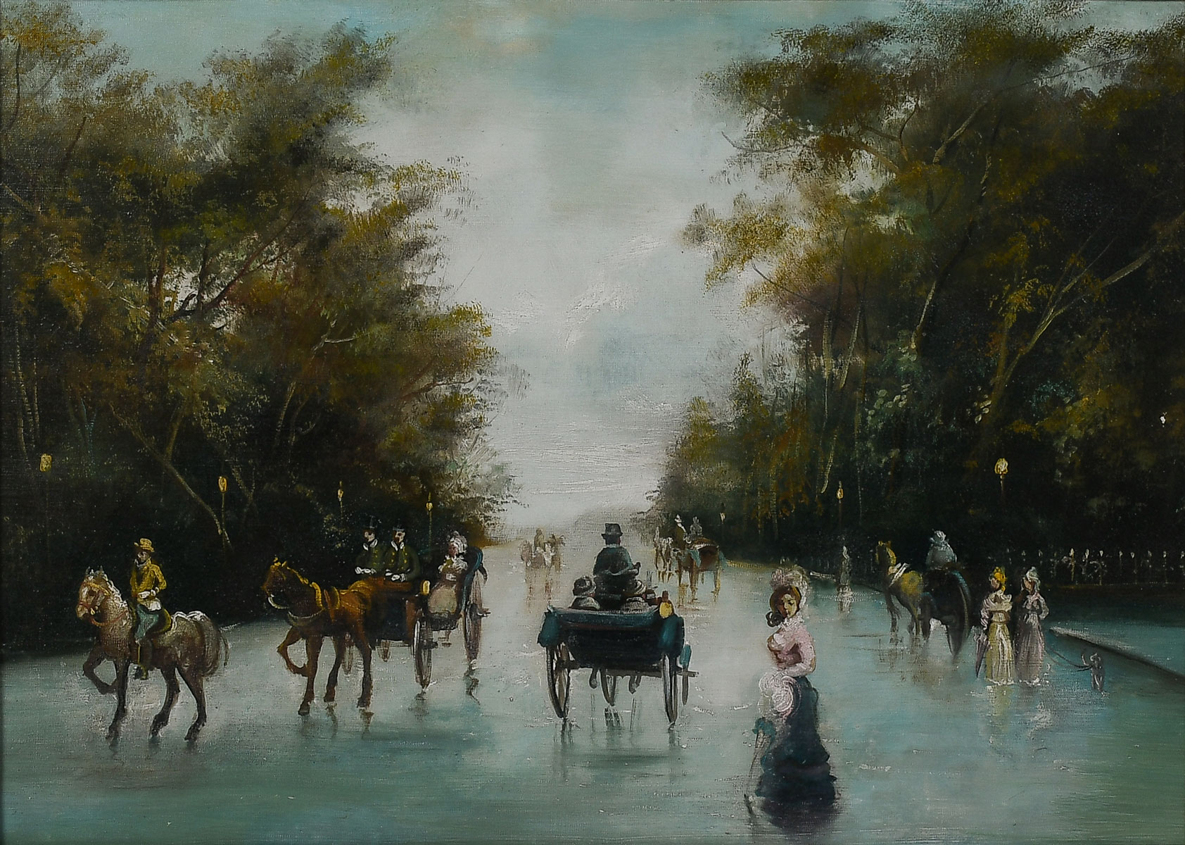 PARISIAN PARK SCENE PAINTING IN 36c0e6