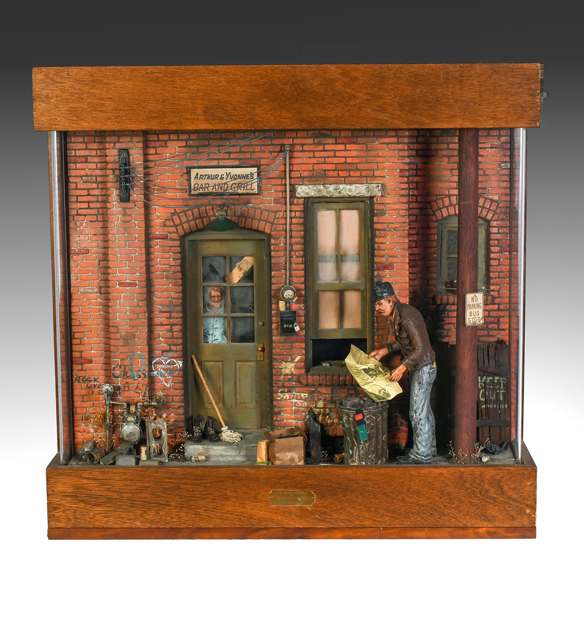 LARGE MICHAEL GARMAN DIORAMA SCULPTURE: