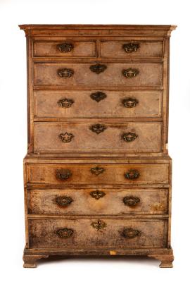 A George I walnut chest on chest  36c180