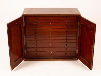 A Victorian mahogany specimen cabinet,
