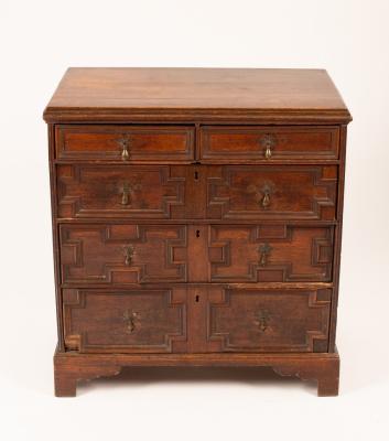 A 17th Century oak chest of drawers,