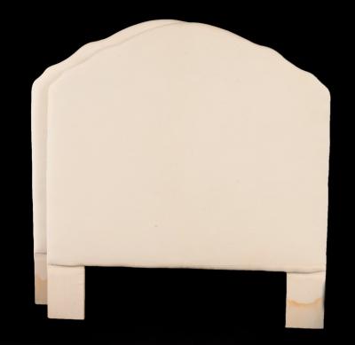 A pair of upholstered single bed ends,
