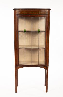 An Edwardian bowfront display cabinet  36c1ed