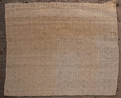 A modern woven rug cream and brown  36c222