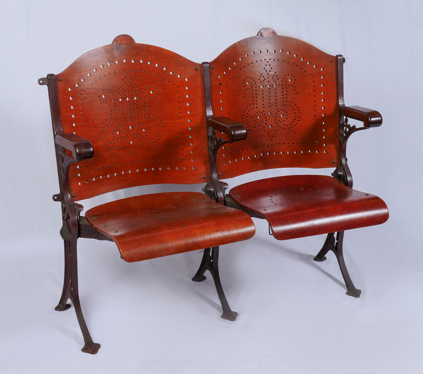 EARLY THEATER SEATS Cast metal 36c242