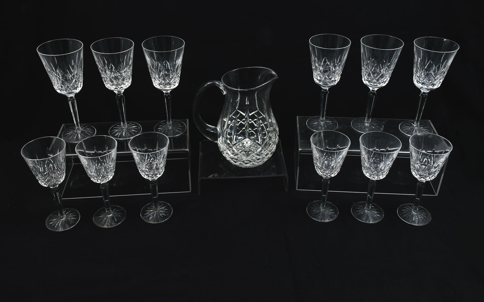 13 PIECE WATERFORD LISMORE GLASSES