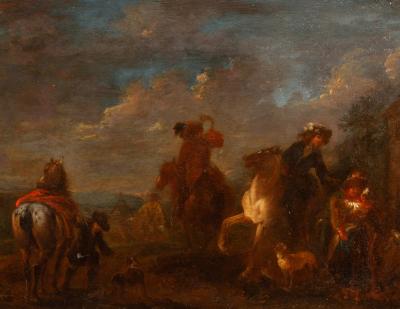 Manner of Philips Wouwerman A Hunting 36c262