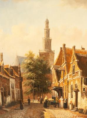 Dutch School, 20th Century/Street Scene