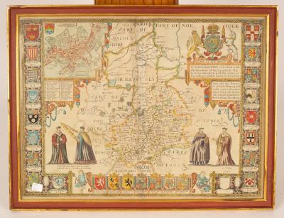 John Speed A County Map Of Cambridge executed 36c2fb