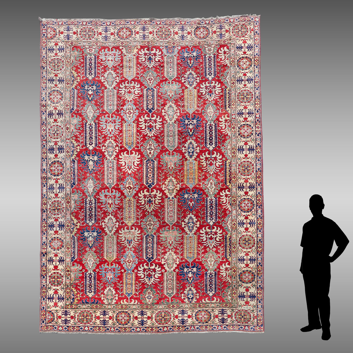 TURKISH HAND KNOTTED WOOL RUG  36c351