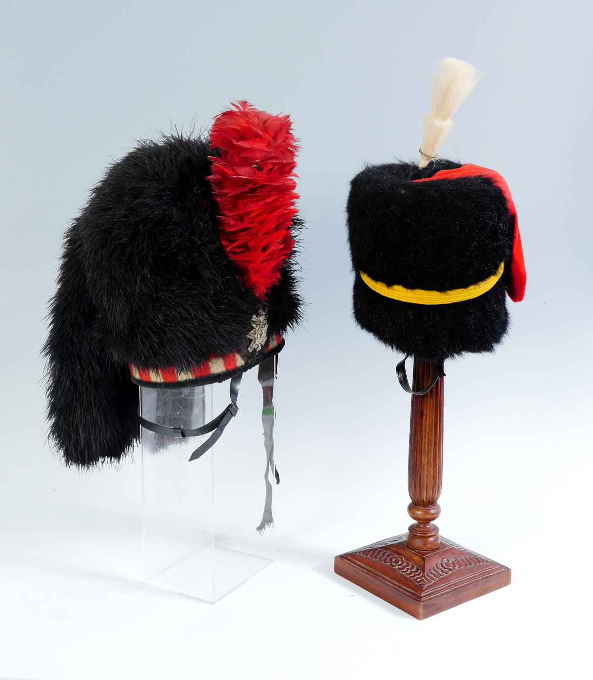 2 PC. BRITISH BEAR SKIN BUSBY COLLECTION: