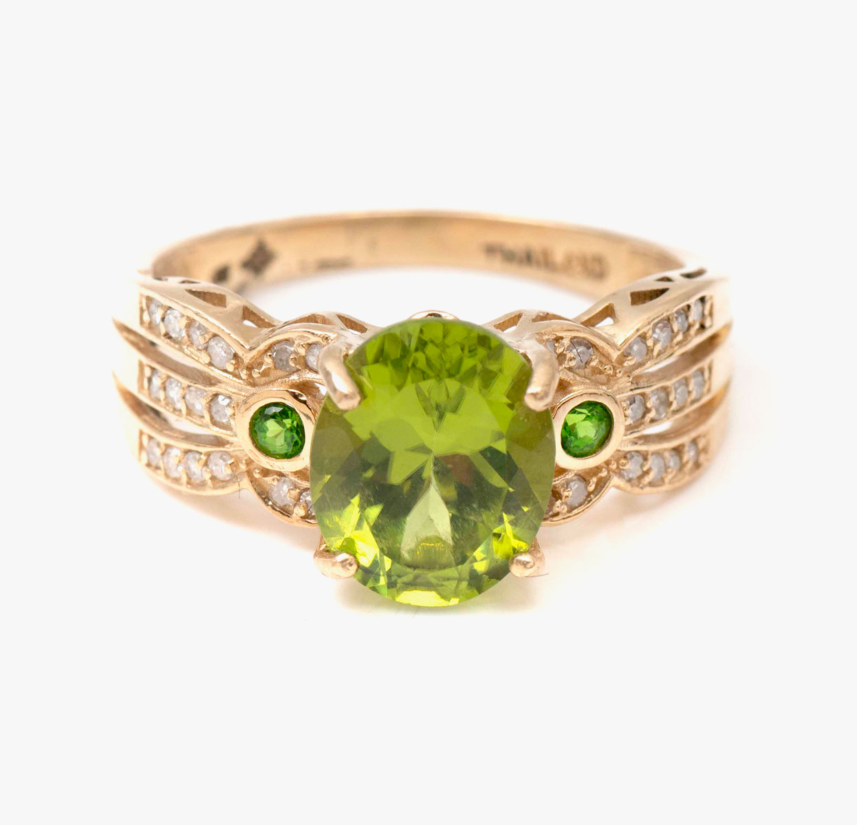 14K PERIDOT DIAMOND RING 14K 36c359