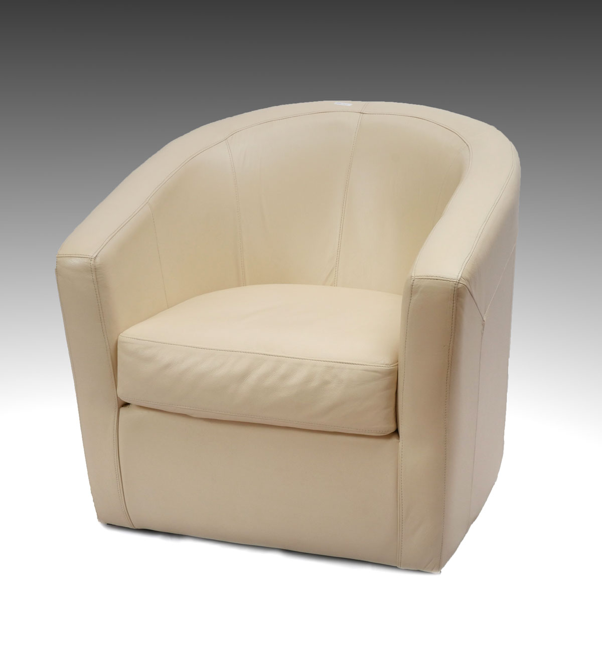 OFF WHITE LEATHER CLUB CHAIR Leather 36c37d