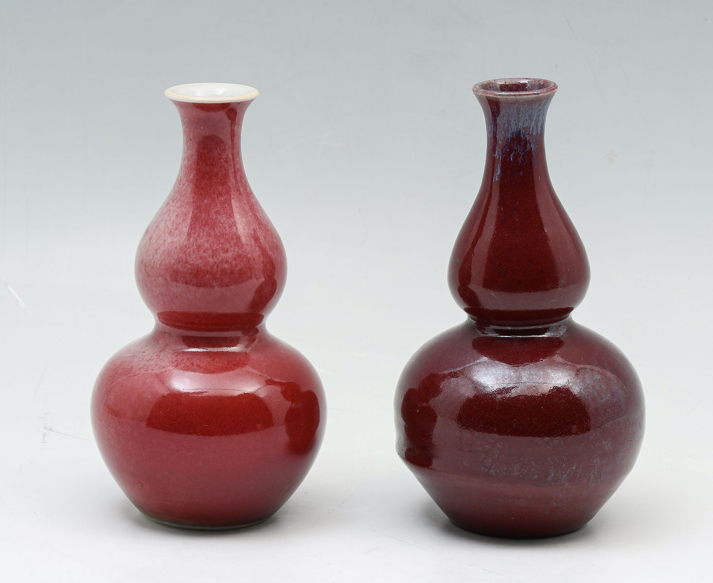 2 PC. CHINESE DOUBLE GOURD VASES: