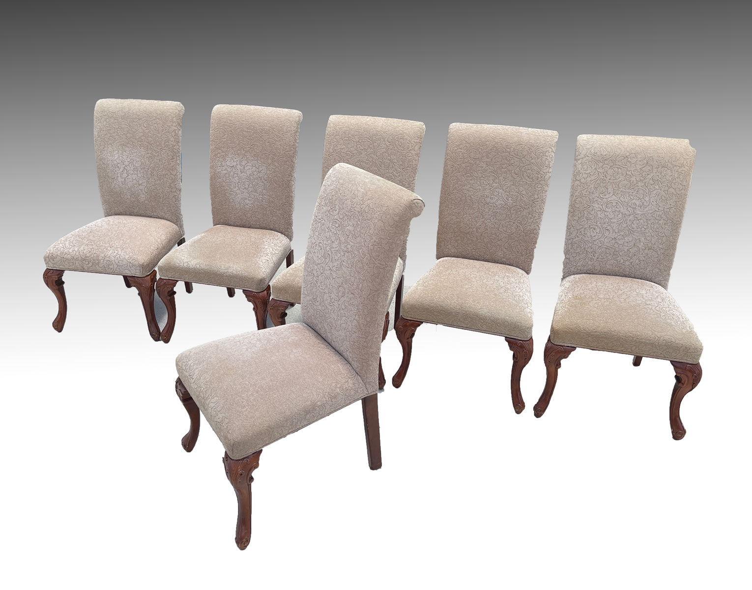 6 UPHOLSTERED DINING CHAIRS Upholstered 36c425