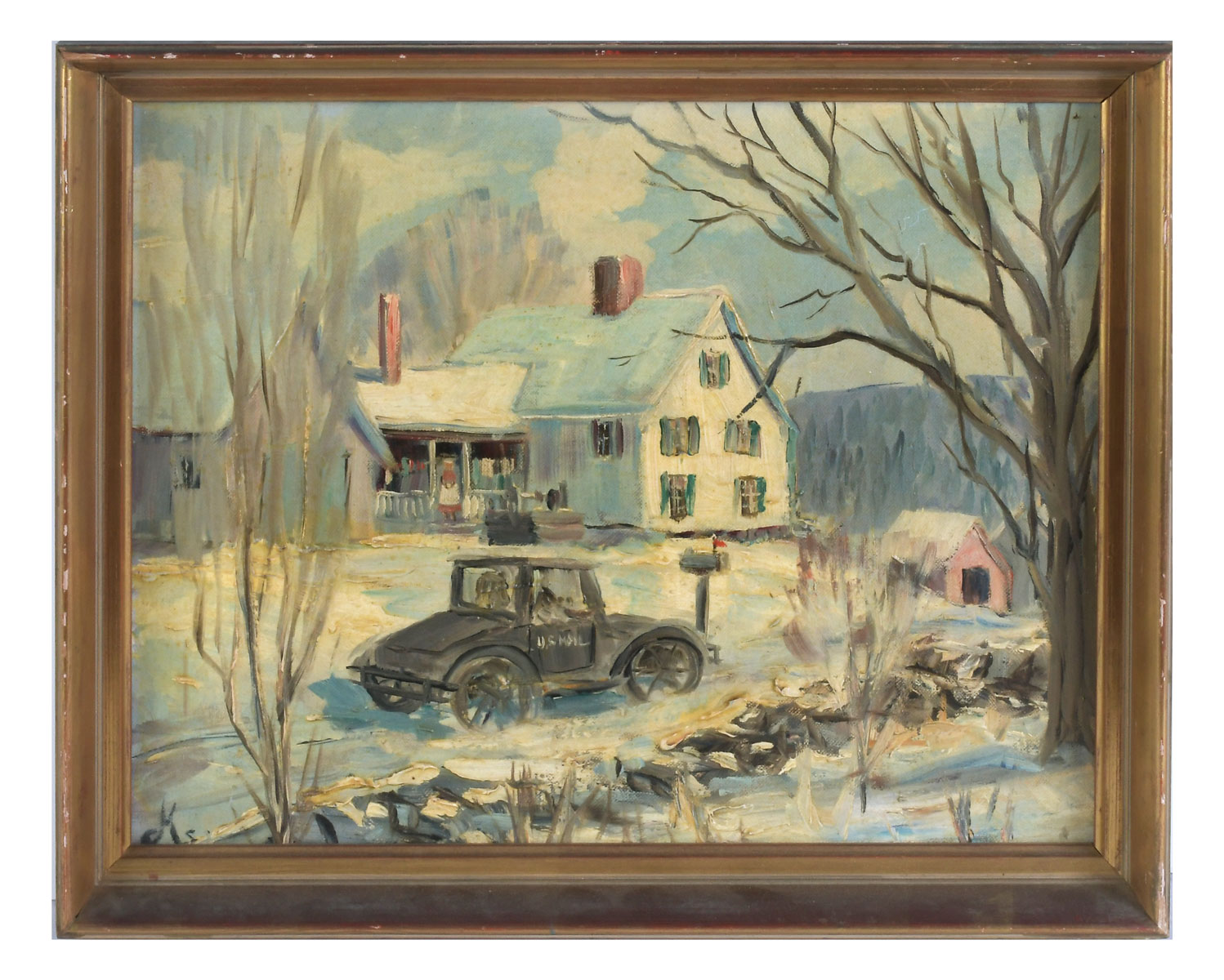 IMPRESSIONIST COUNTRY WINTER MAIL