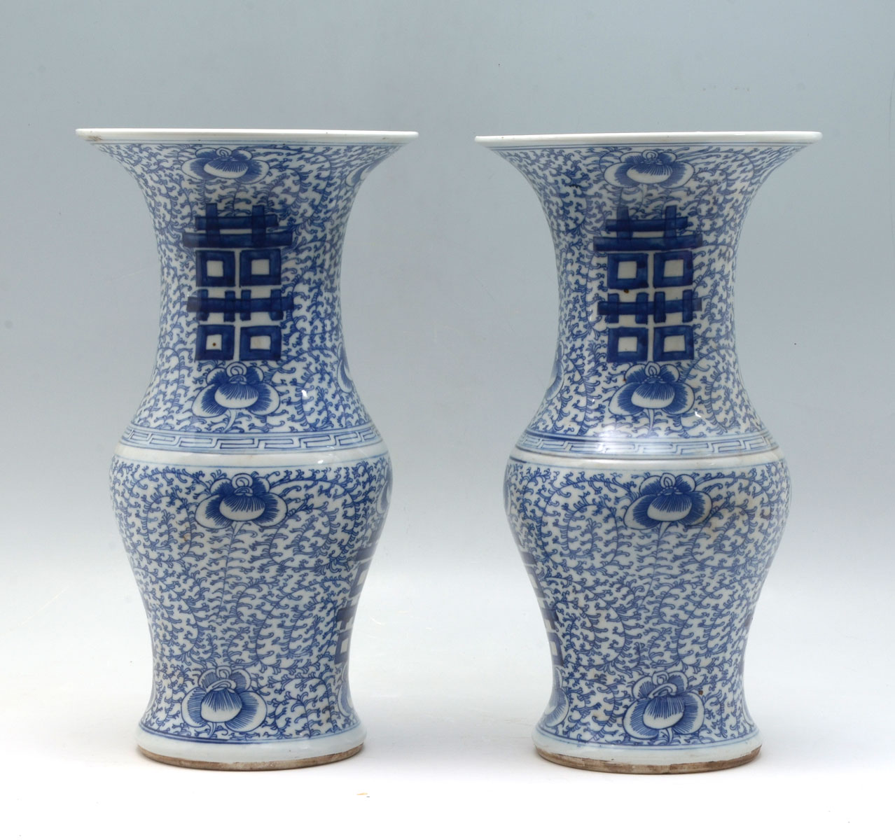 PAIR OF 19TH C. CHINESE BLUE &