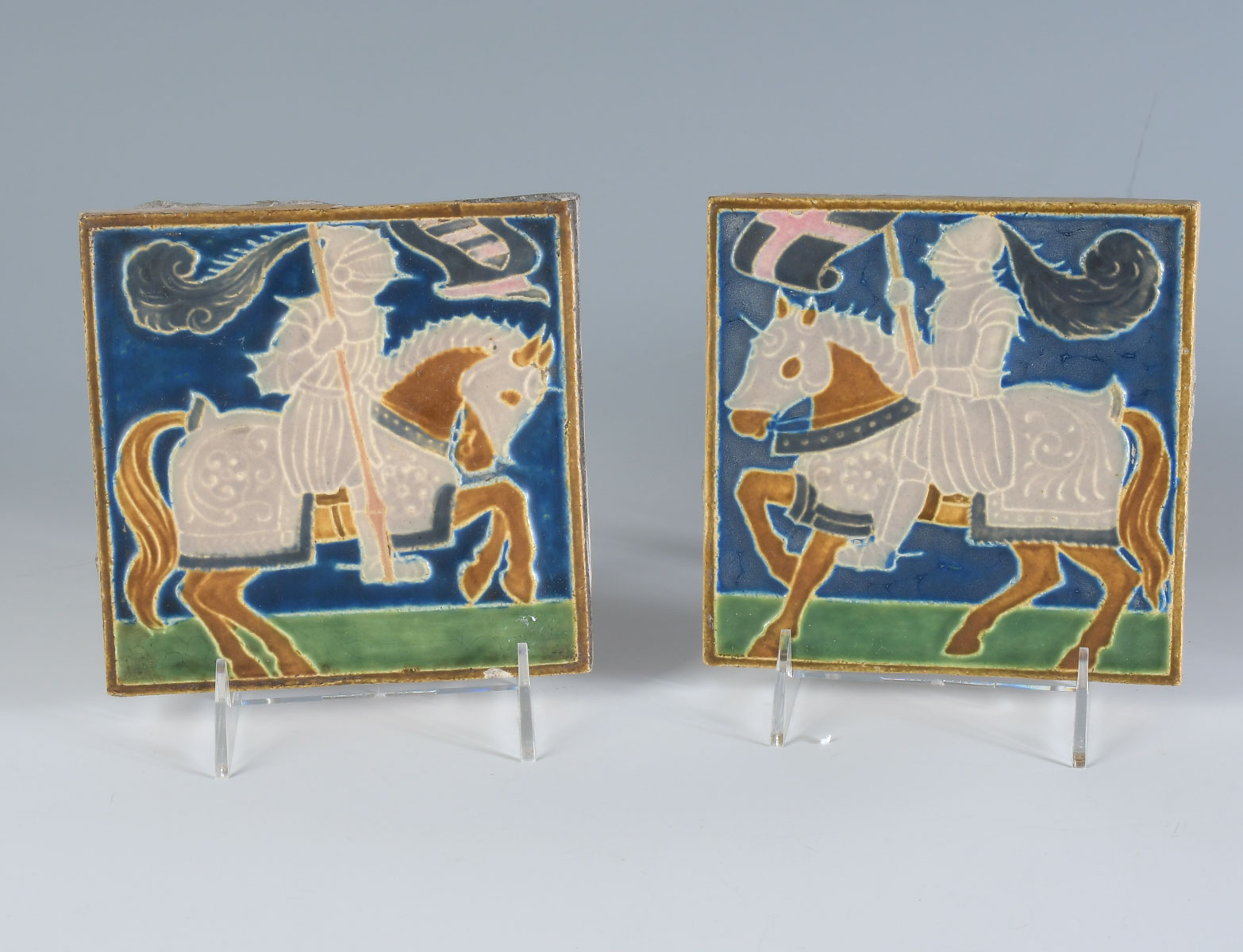 2 PC. ALHAMBRA KNIGHTS ON HORSEBACK