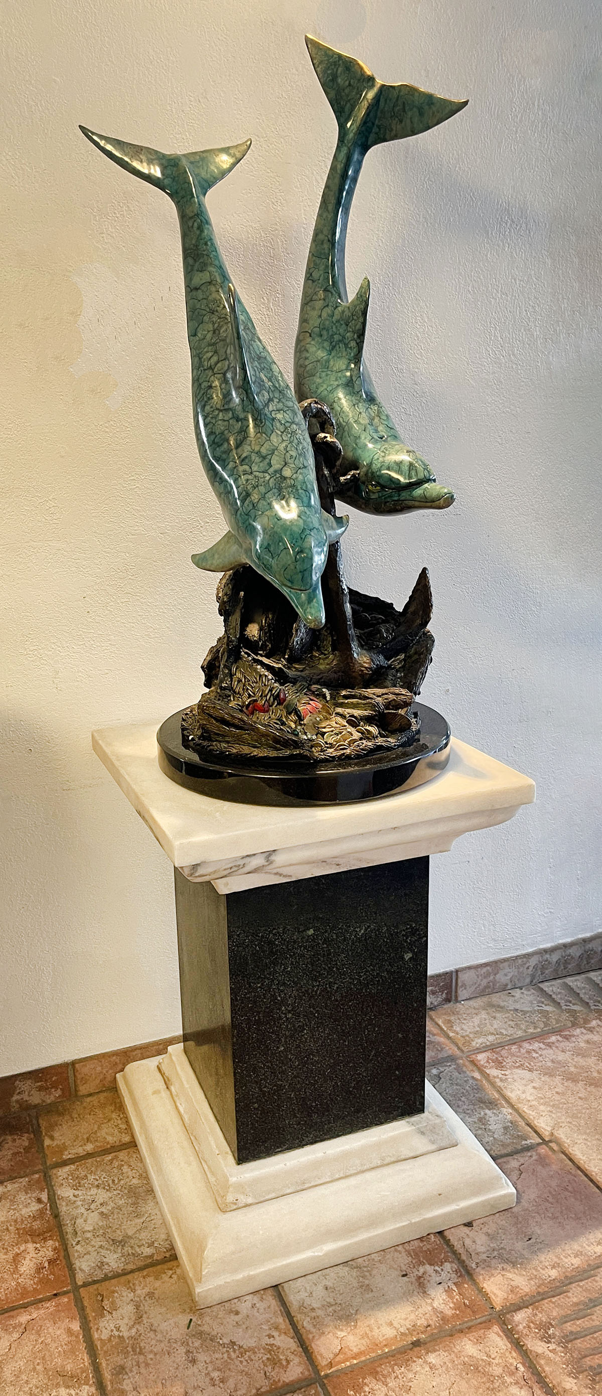 'LOST TREASURE DOLPHINS'' SCULPTURE